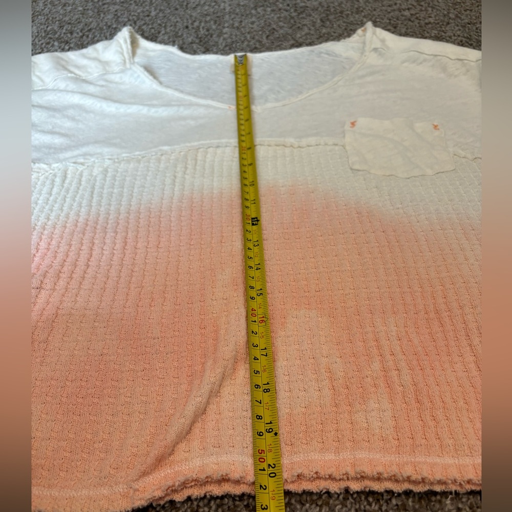 We the Free Size Small Oversized Cropped Ombré Short Sleeve Shirt Tshirt Casual - Picture 3 of 10